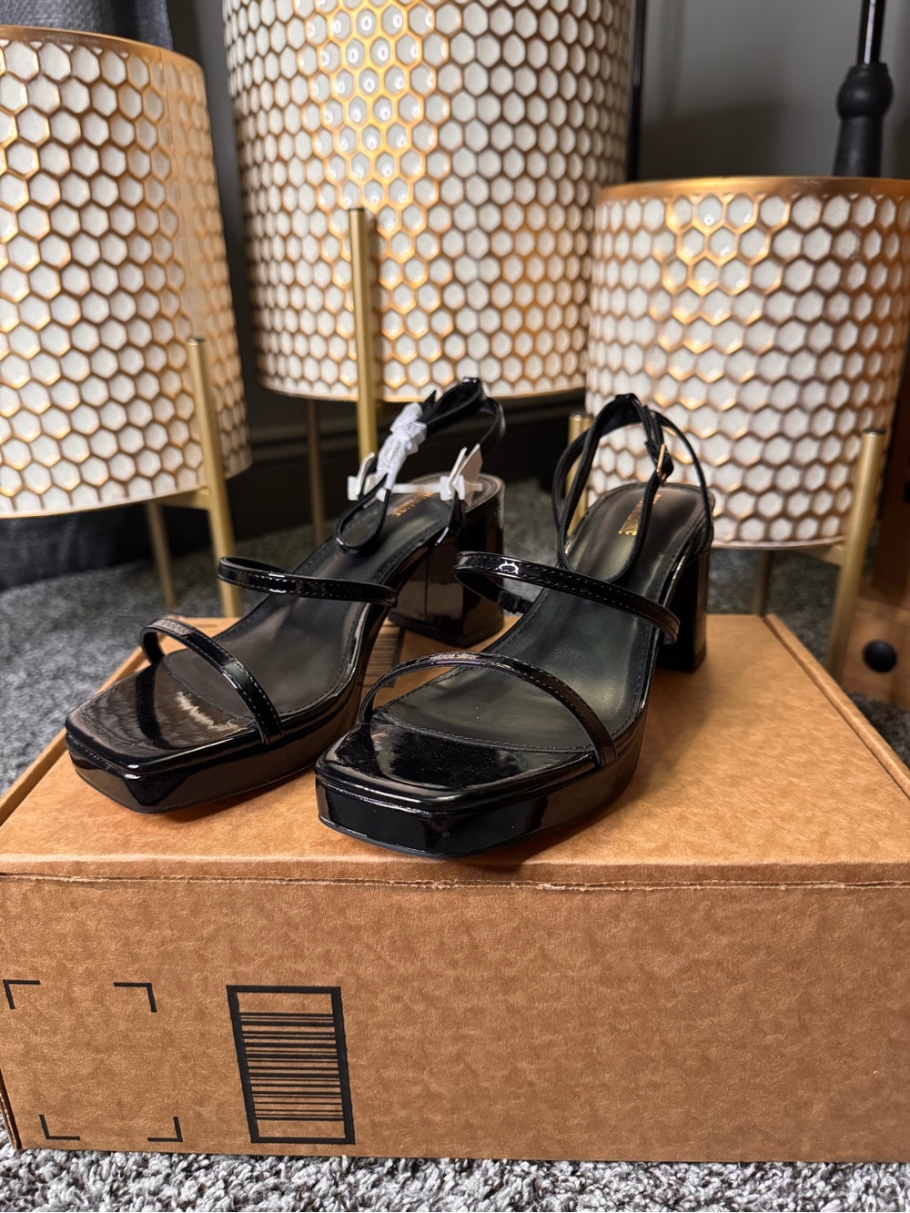 Cushionaire Roma Strappy Black Heel Sandals